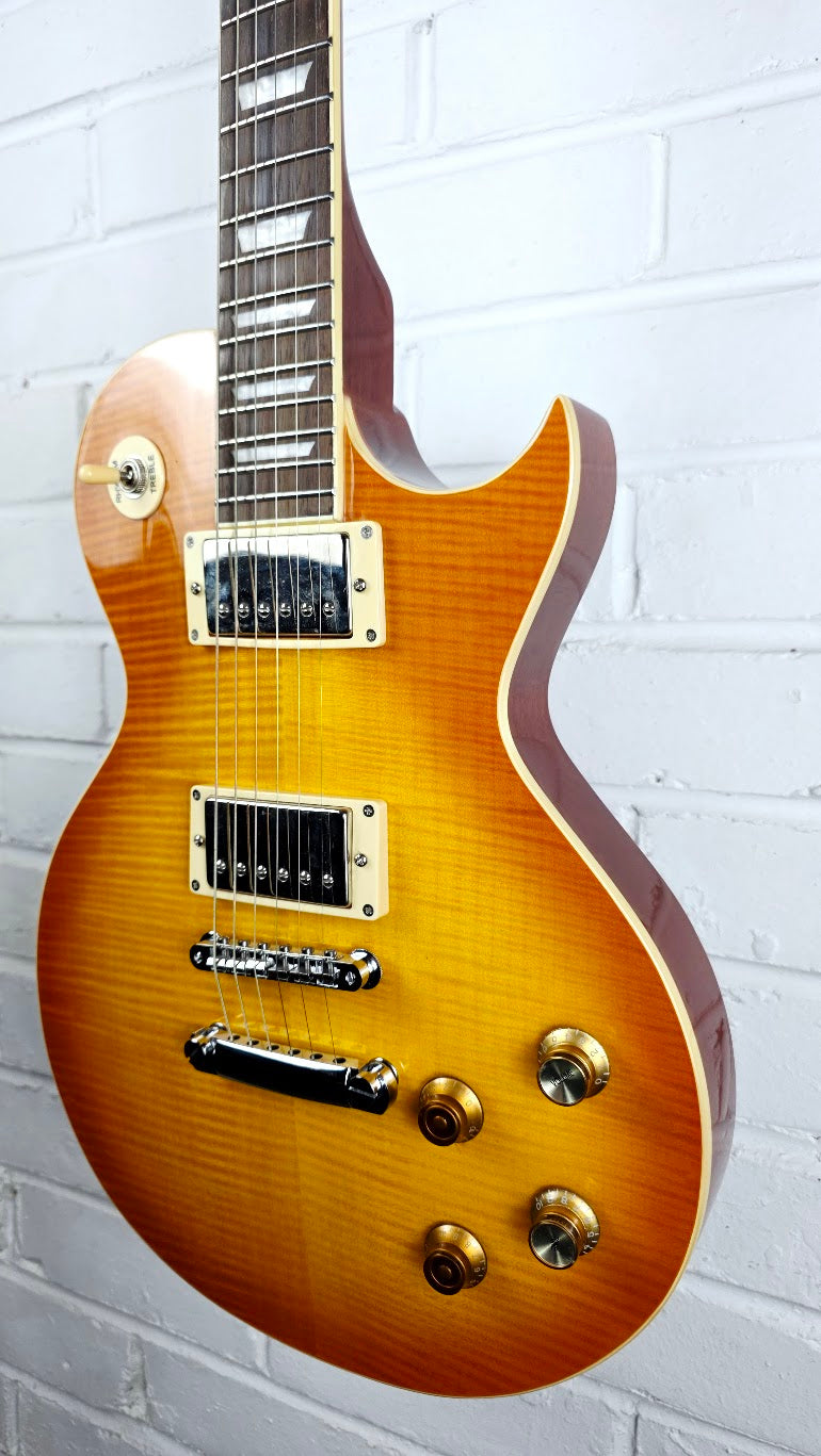 VINTAGE V100 REISSUED PGM LEMON DROP LES PAUL ELECTRIC GUITAR