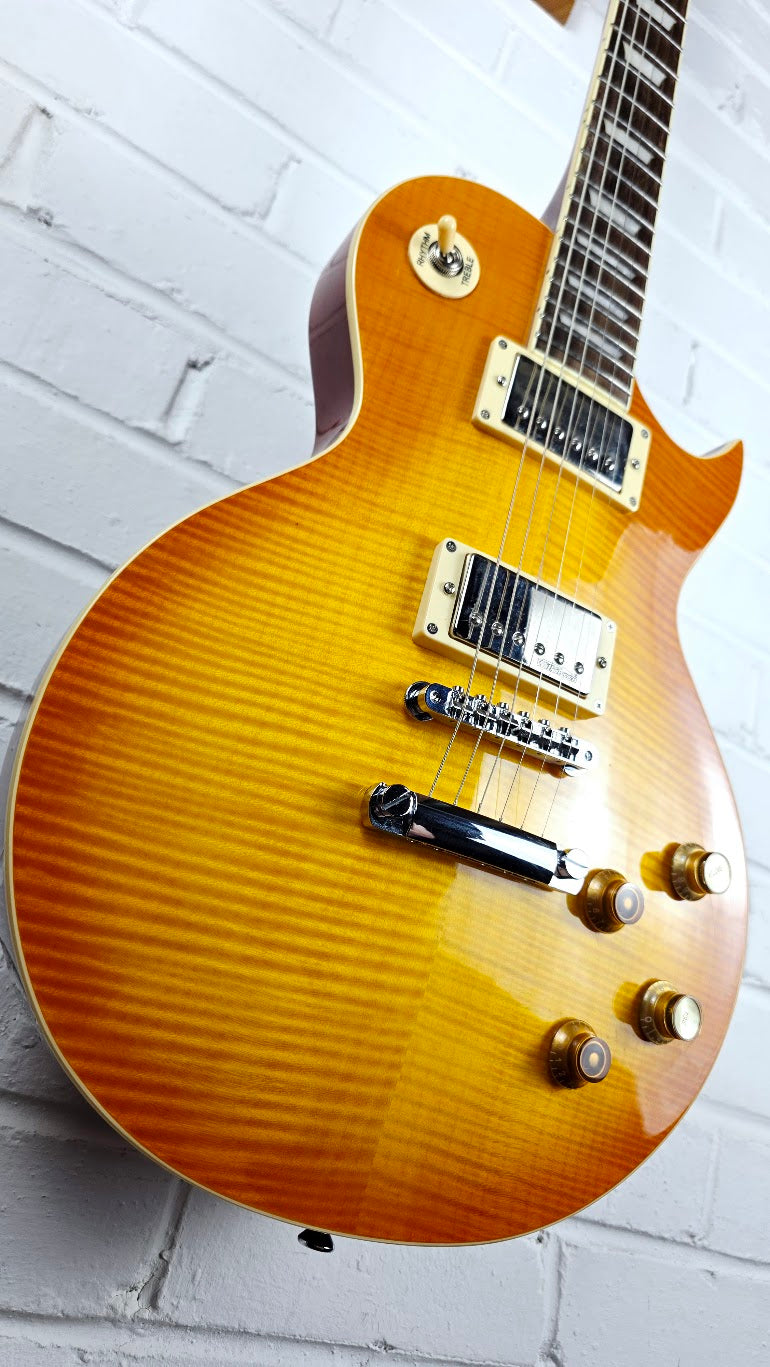 VINTAGE V100 REISSUED PGM LEMON DROP LES PAUL ELECTRIC GUITAR
