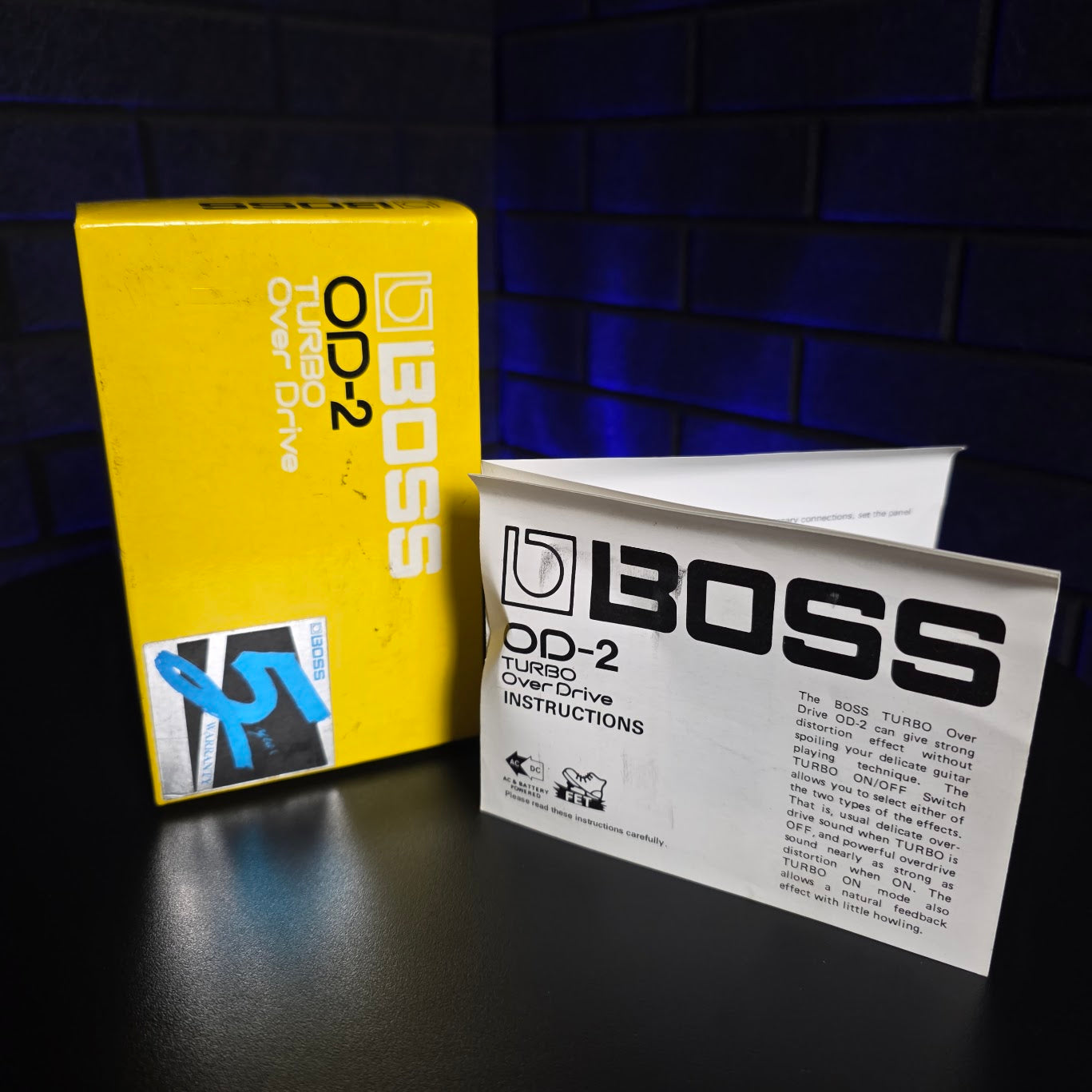 BOSS OD-2 TURBO OVERDRIVE VINTAGE GUITAR PEDAL WITH BOX