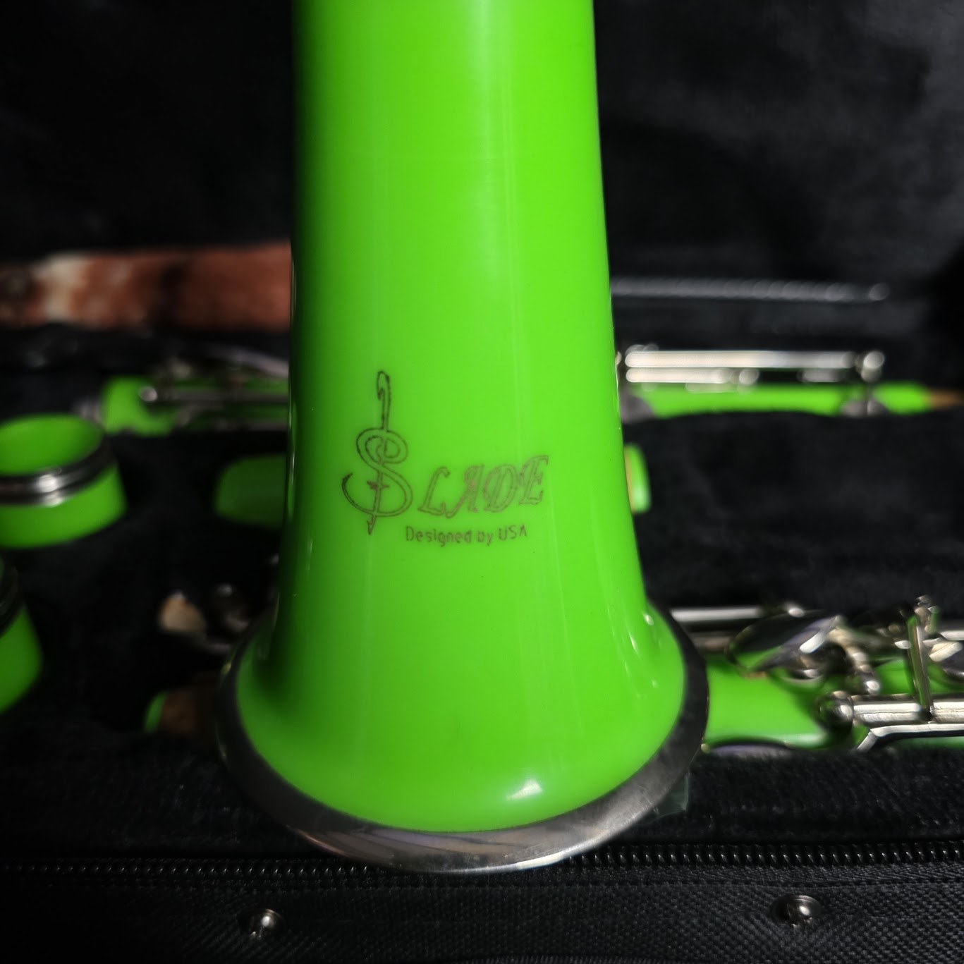 SLADE USA GREEN Bb STUDENT CLARINET WITH NEW CASE
