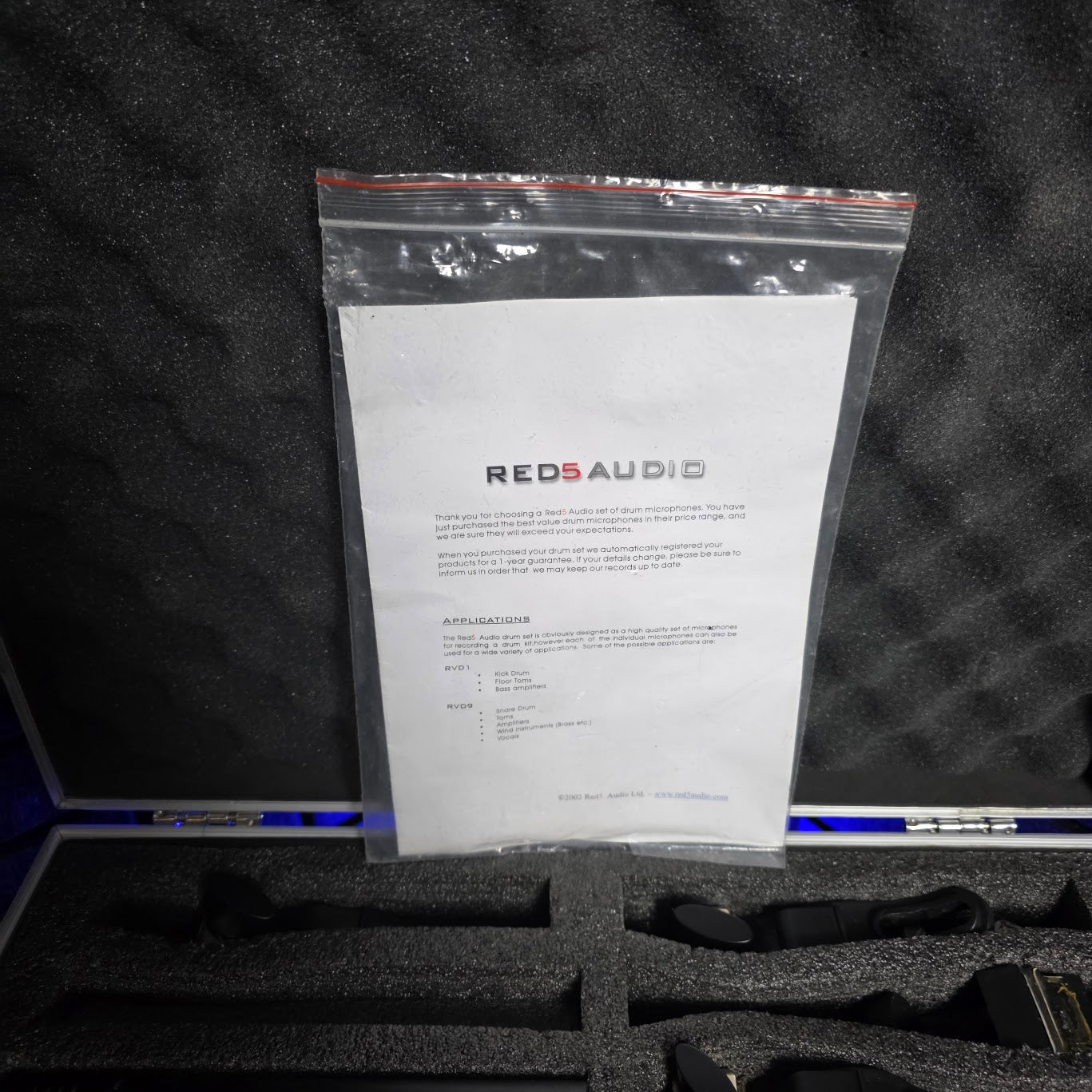 RED 5 AUDIO RVK7 DRUM MIC SET AND CARRY CASE