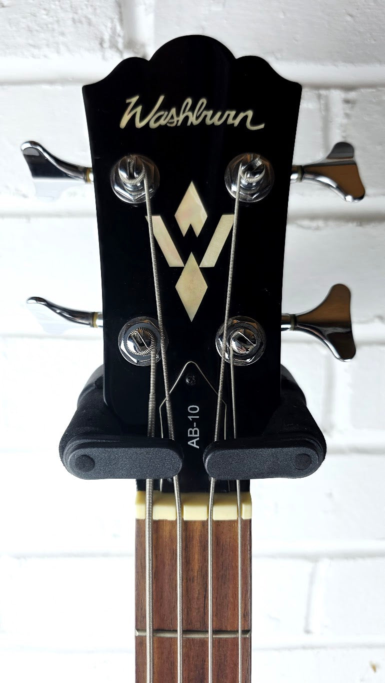 WASHBURN AB-10 BLACK ACOUSTIC 4 STRING BASS GUITAR