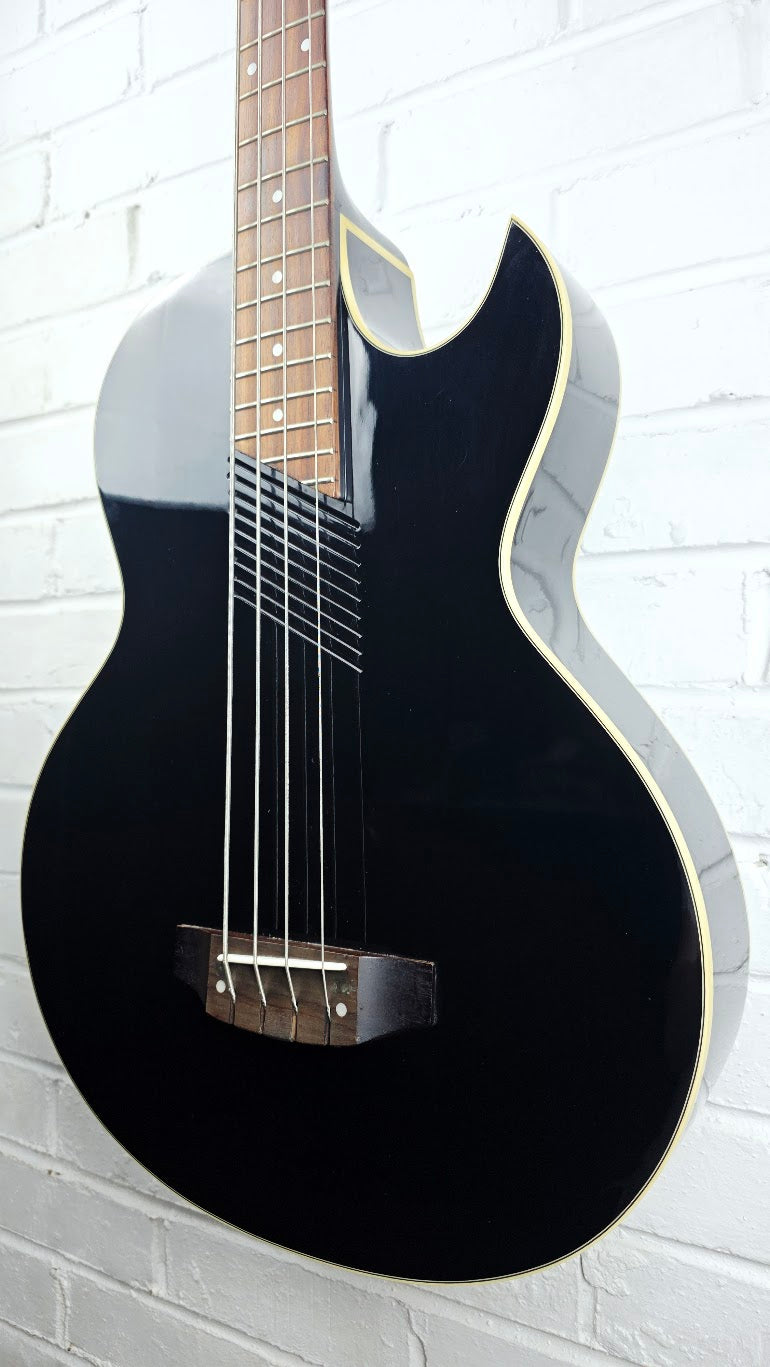 WASHBURN AB-10 BLACK ACOUSTIC 4 STRING BASS GUITAR