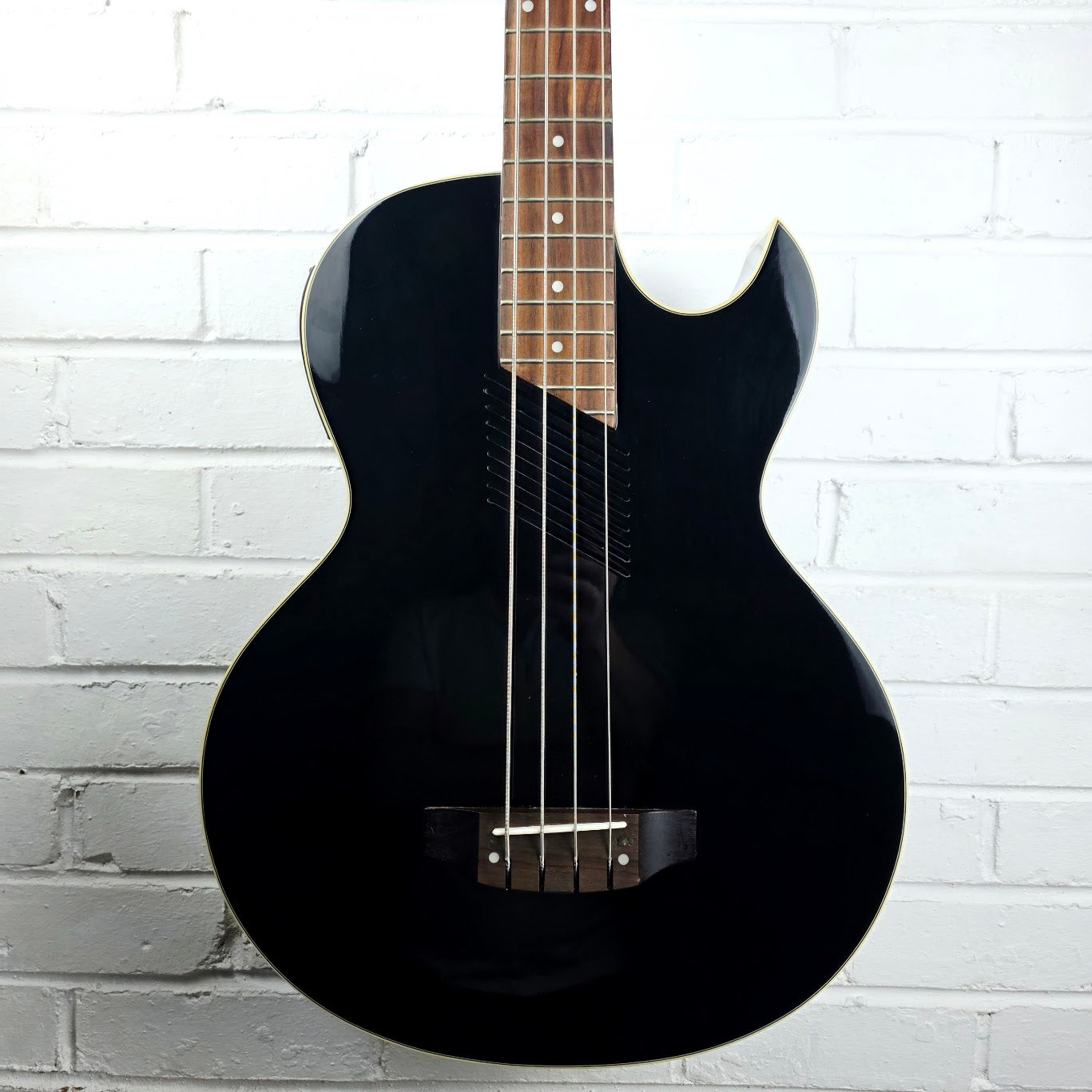 WASHBURN AB-10 BLACK ACOUSTIC 4 STRING BASS GUITAR