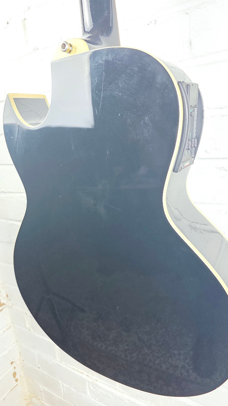 WASHBURN AB-10 BLACK ACOUSTIC 4 STRING BASS GUITAR