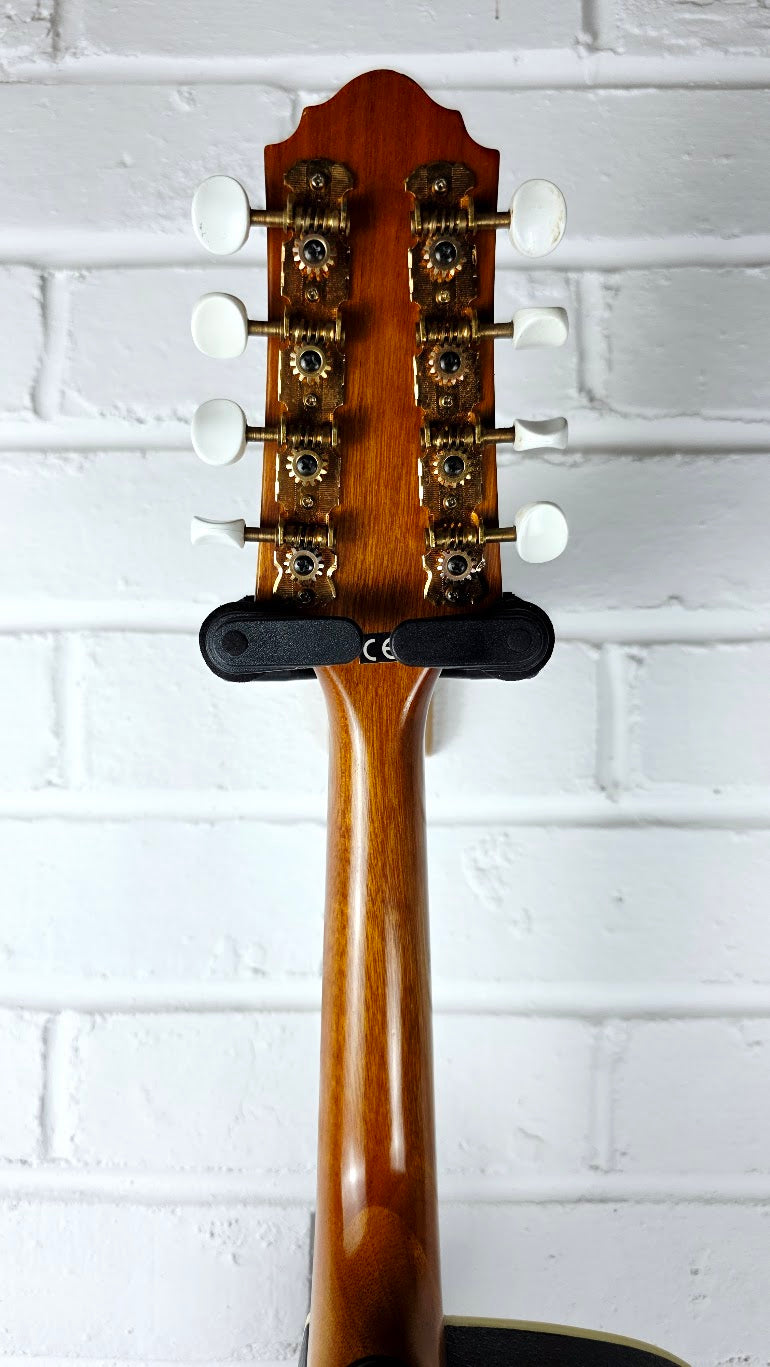CRAFTER M70E ELECTRO ACOUSTIC RED BURST MANDOLIN + CASE