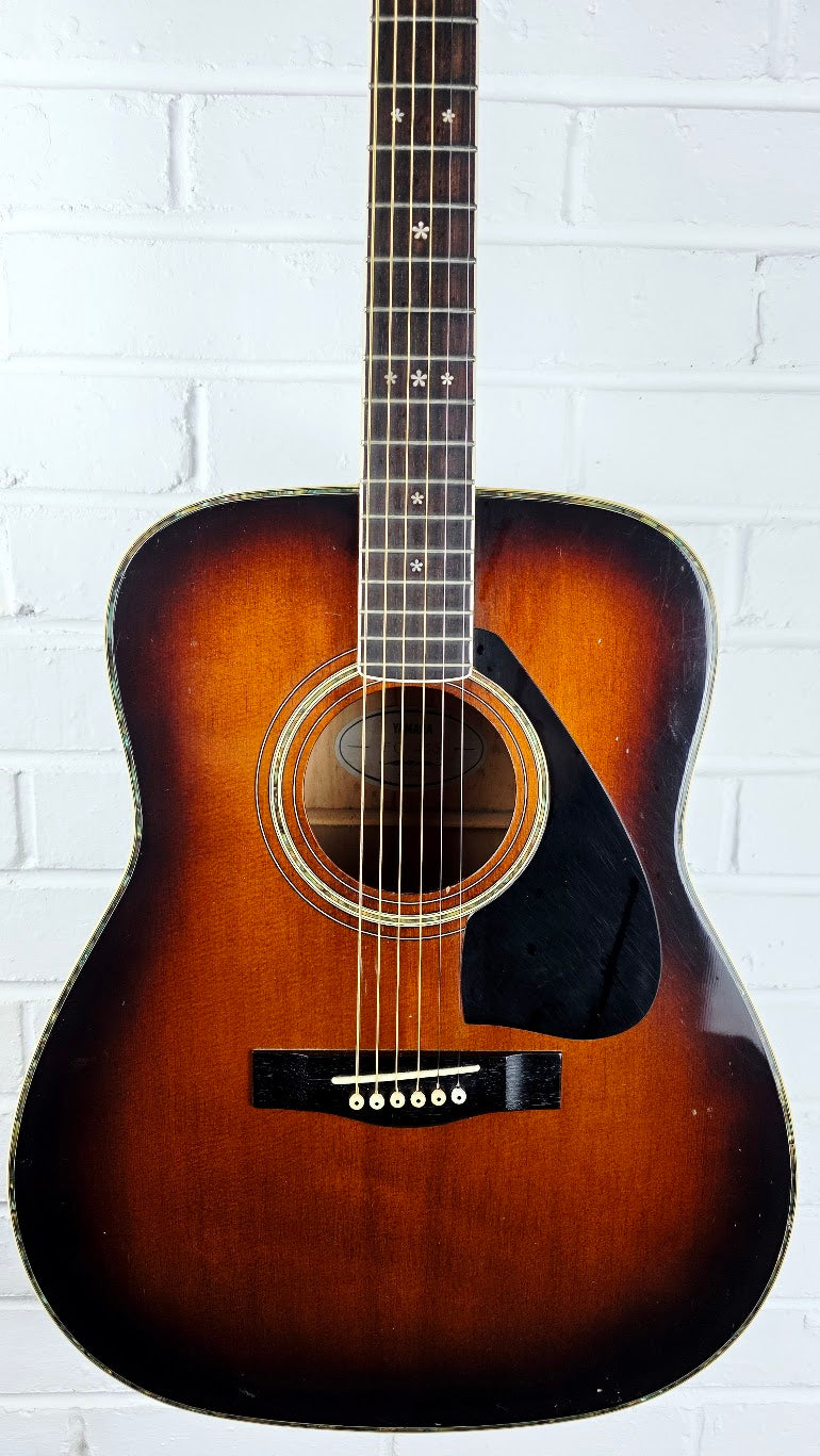 YAMAHA FG455 1980s SUNBURST ACOUSTIC GUITAR
