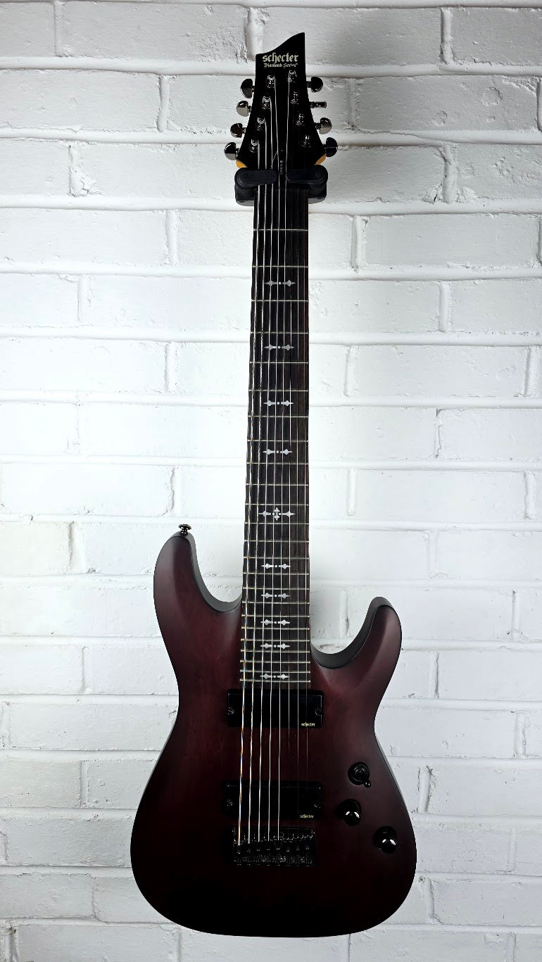 SCHECTER OMEN 8 DIAMOND SERIES 8 STRING ELECTRIC GUITAR WALNUT SATIN