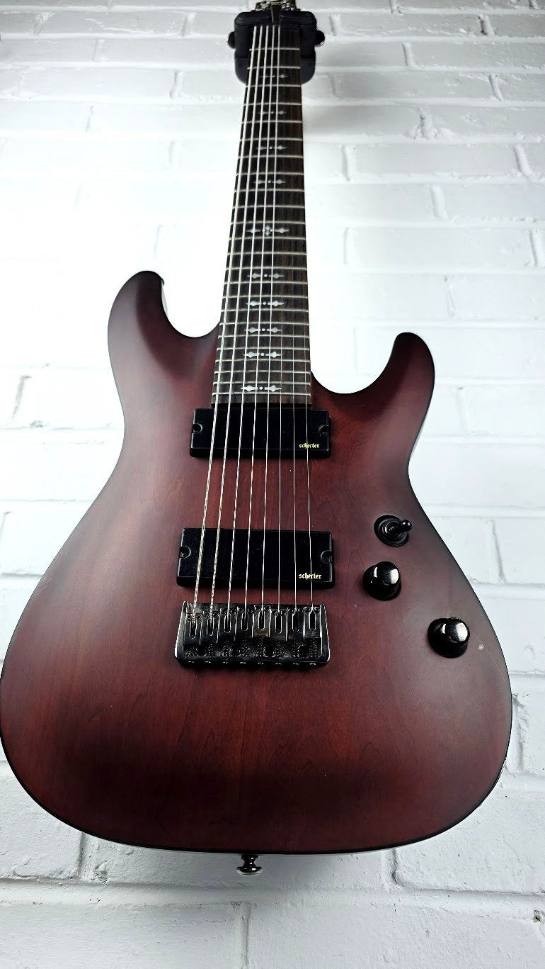 SCHECTER OMEN 8 DIAMOND SERIES 8 STRING ELECTRIC GUITAR WALNUT SATIN