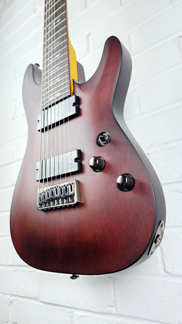 SCHECTER OMEN 8 DIAMOND SERIES 8 STRING ELECTRIC GUITAR WALNUT SATIN