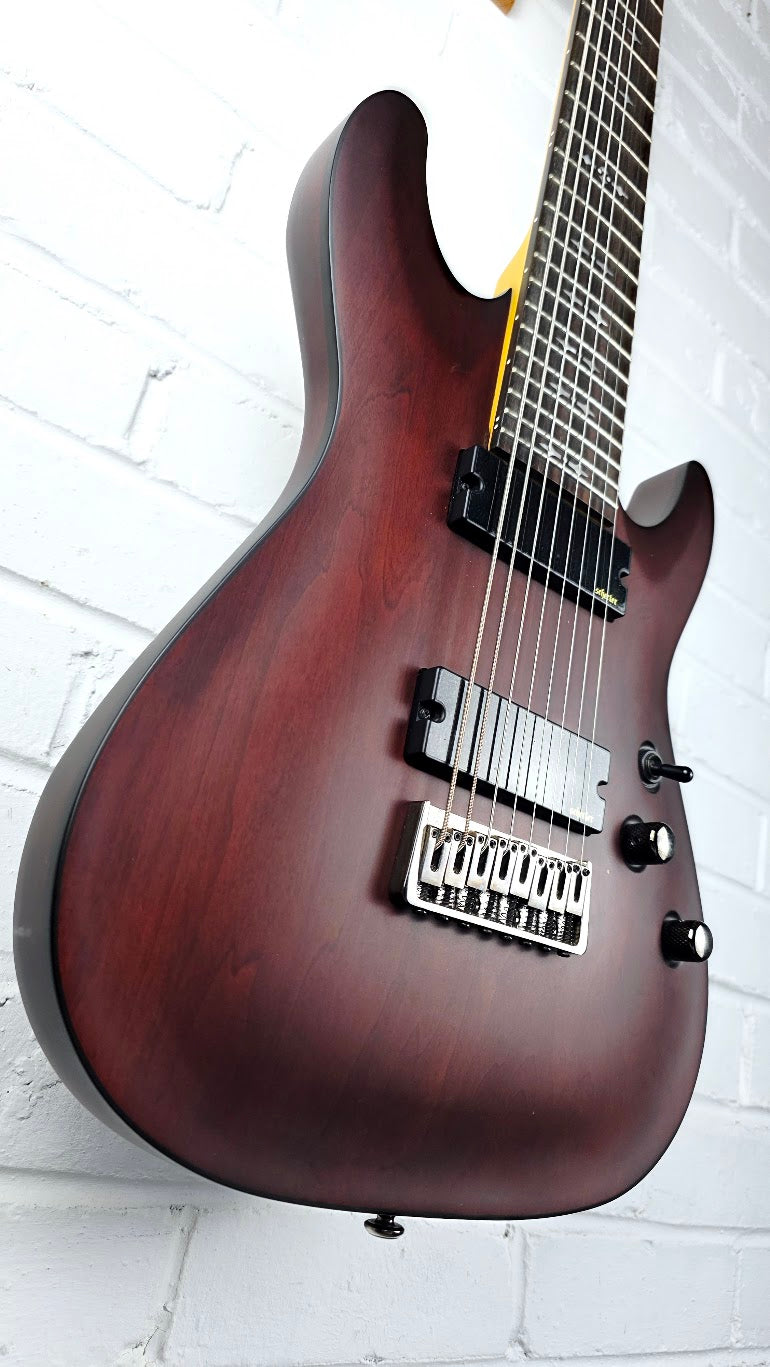 SCHECTER OMEN 8 DIAMOND SERIES 8 STRING ELECTRIC GUITAR WALNUT SATIN