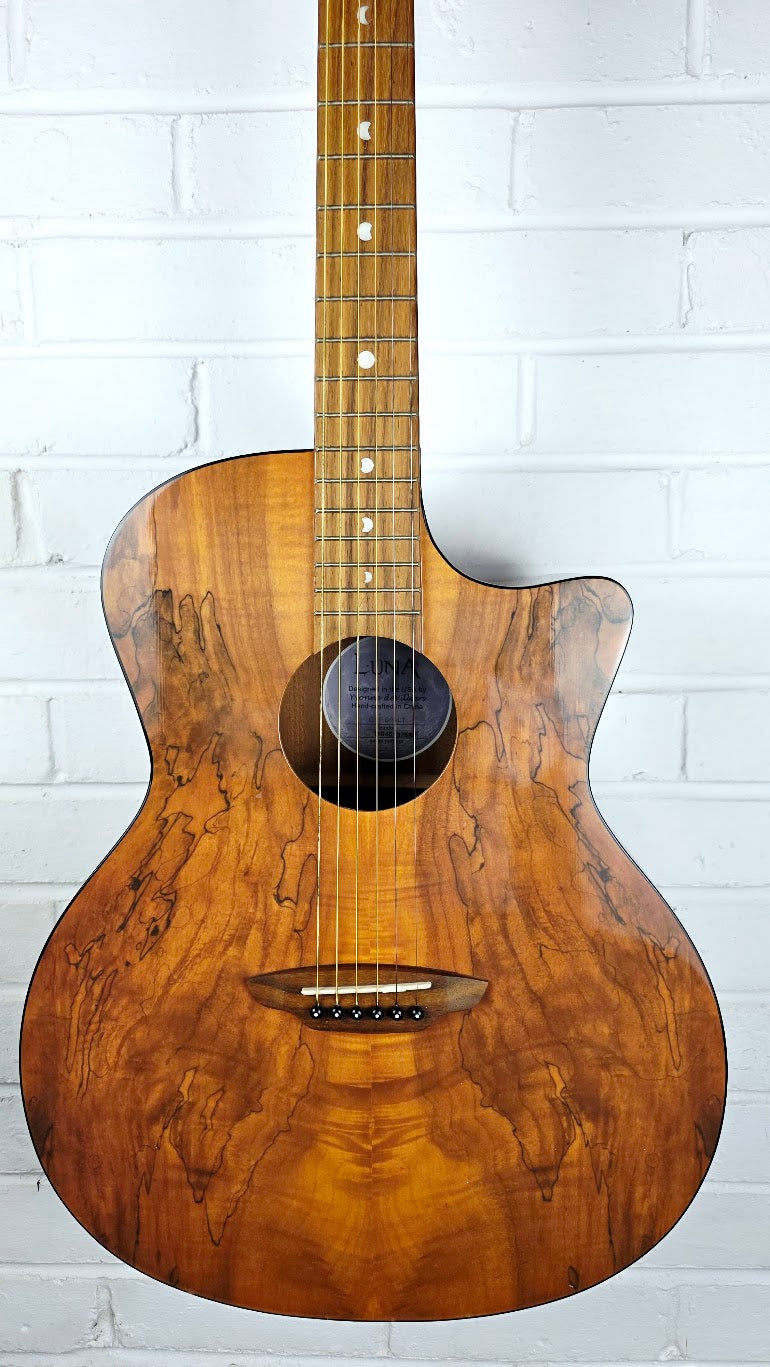 LUNA GYPSY SPALT CUTAWAY ACOUSTIC GUITAR