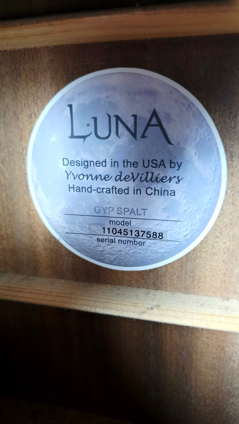 LUNA GYPSY SPALT CUTAWAY ACOUSTIC GUITAR