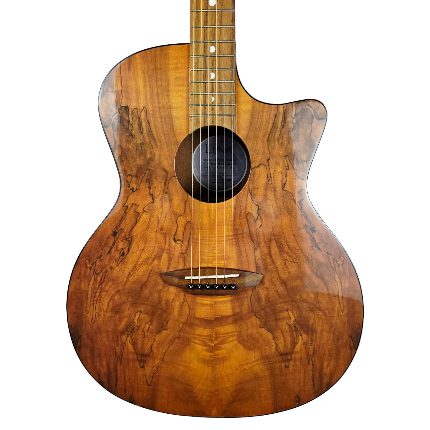 LUNA GYPSY SPALT CUTAWAY ACOUSTIC GUITAR