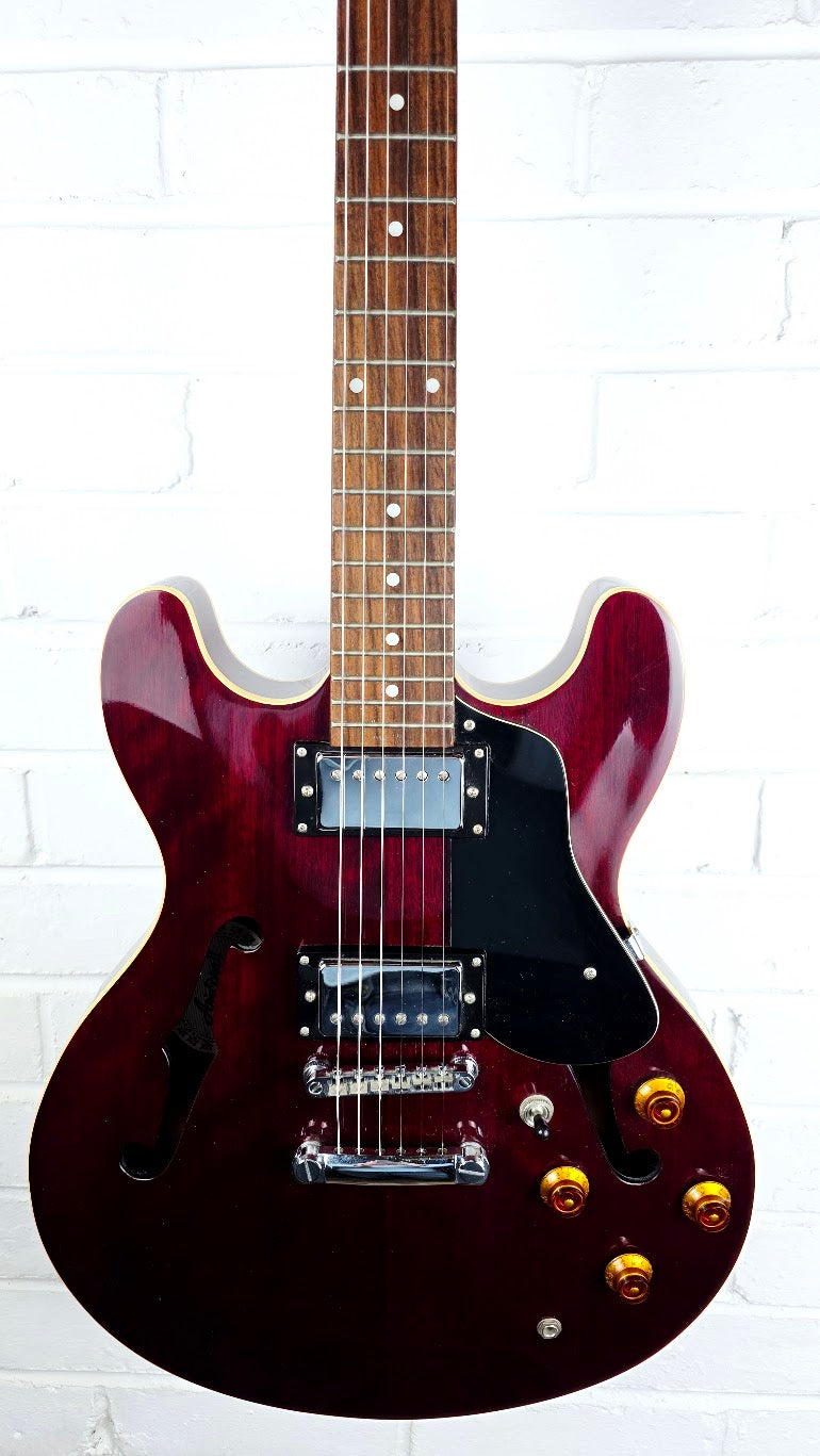 ARIA PRO II TA-40 SEMI HOLLOW ELECTRIC GUITAR WINE RED KOREAN