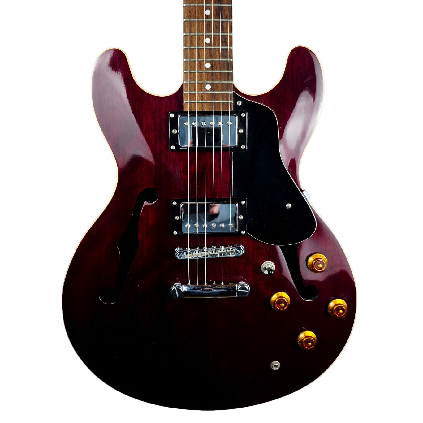 ARIA PRO II TA-40 SEMI HOLLOW ELECTRIC GUITAR WINE RED KOREAN