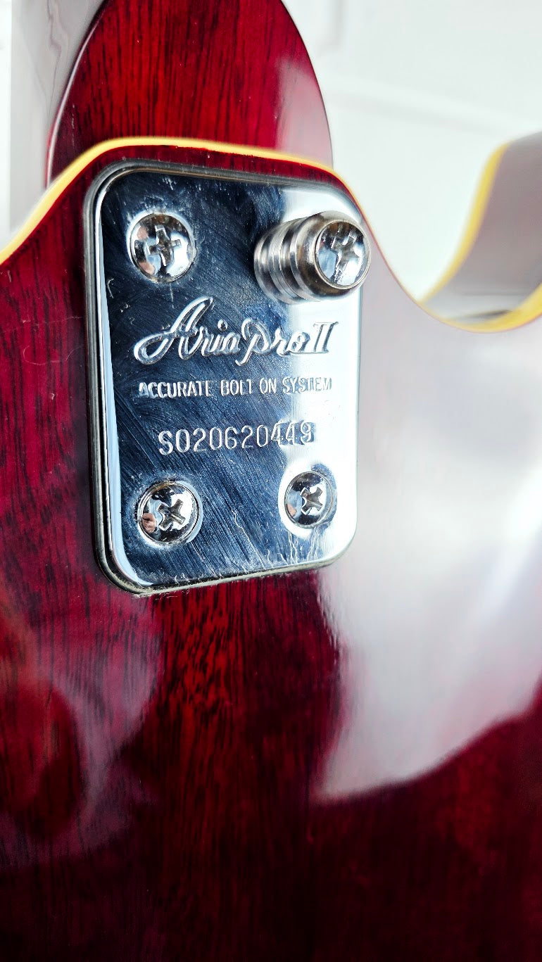 ARIA PRO II TA-40 SEMI HOLLOW ELECTRIC GUITAR WINE RED KOREAN
