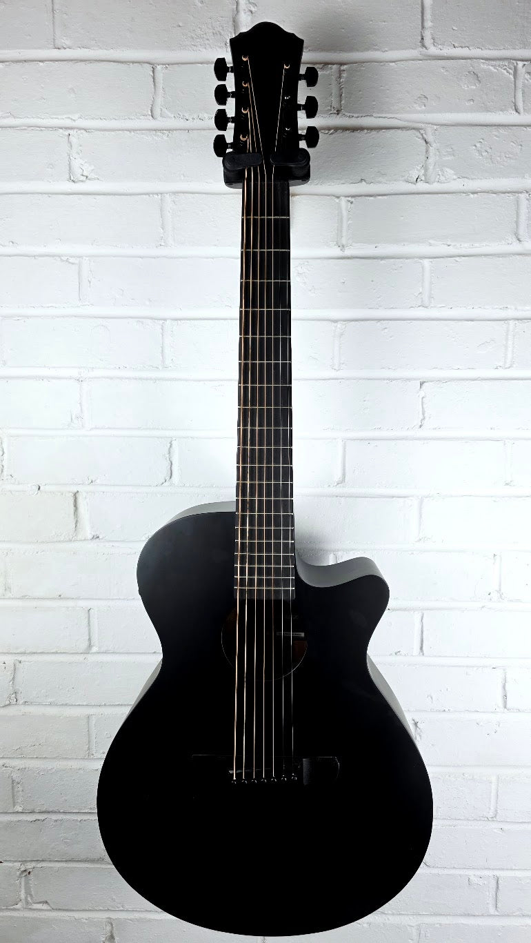 IBANEZ AEG271-BOT 7 STRING ELECTRO ACOUSTIC GUITAR MATTE BLACK