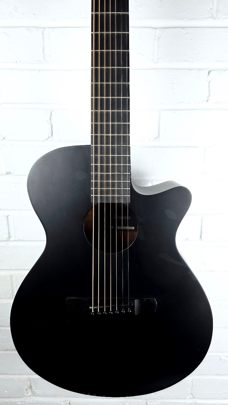 IBANEZ AEG271-BOT 7 STRING ELECTRO ACOUSTIC GUITAR MATTE BLACK