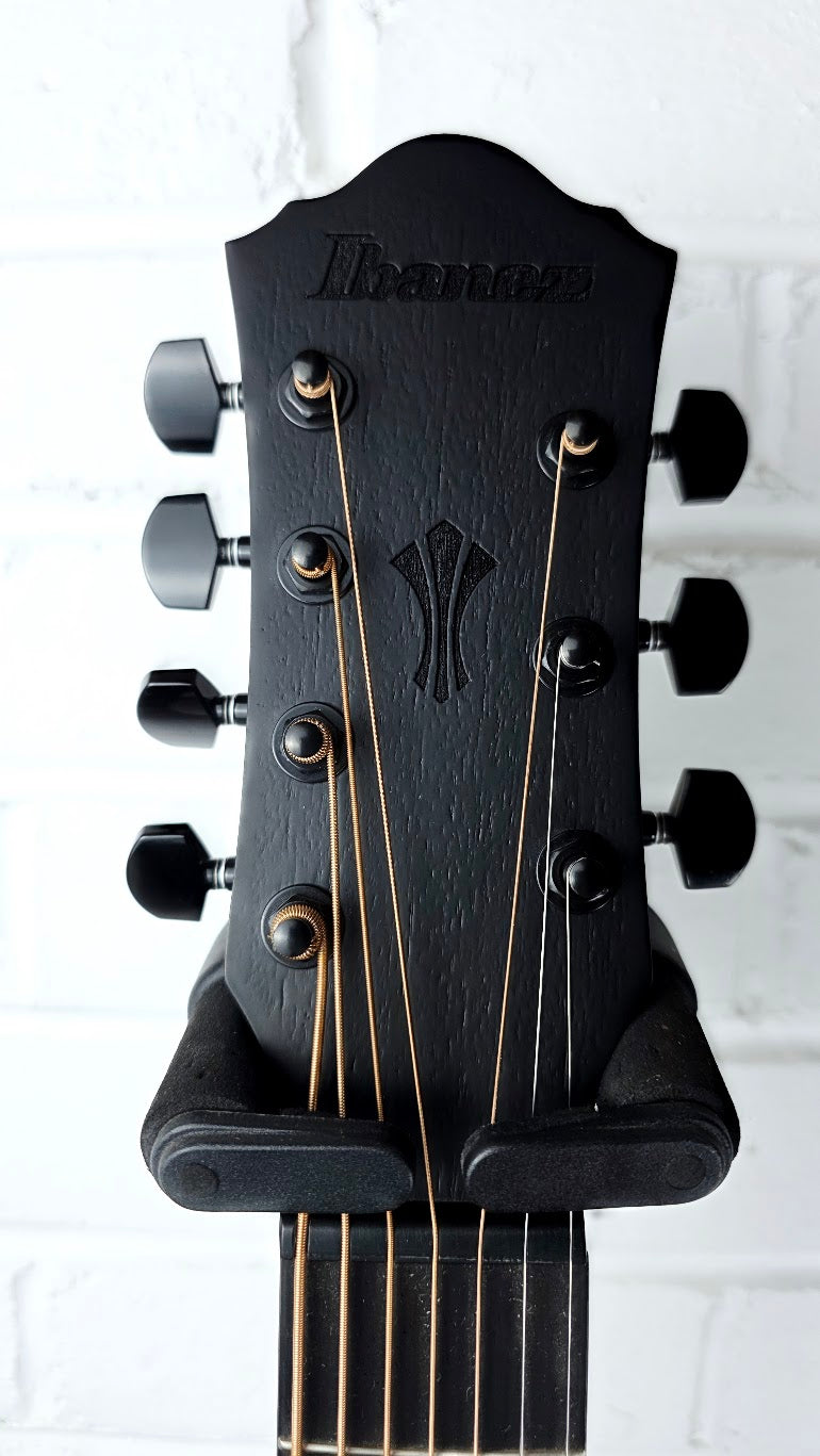 IBANEZ AEG271-BOT 7 STRING ELECTRO ACOUSTIC GUITAR MATTE BLACK