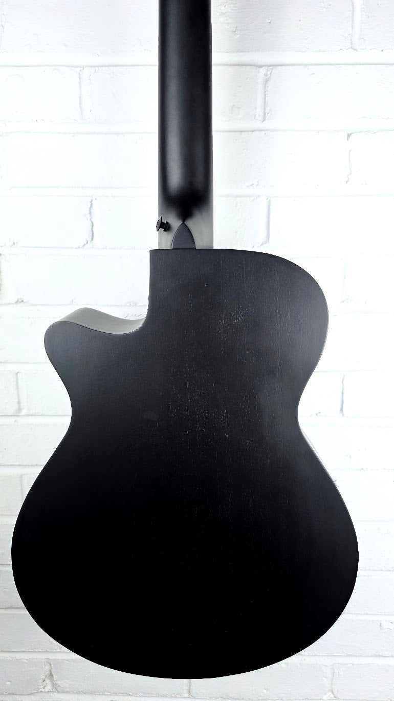 IBANEZ AEG271-BOT 7 STRING ELECTRO ACOUSTIC GUITAR MATTE BLACK