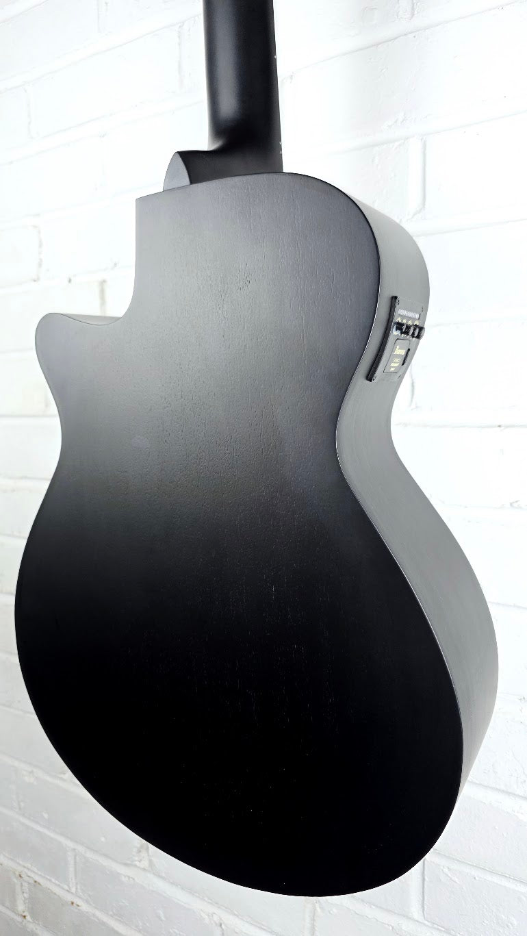 IBANEZ AEG271-BOT 7 STRING ELECTRO ACOUSTIC GUITAR MATTE BLACK