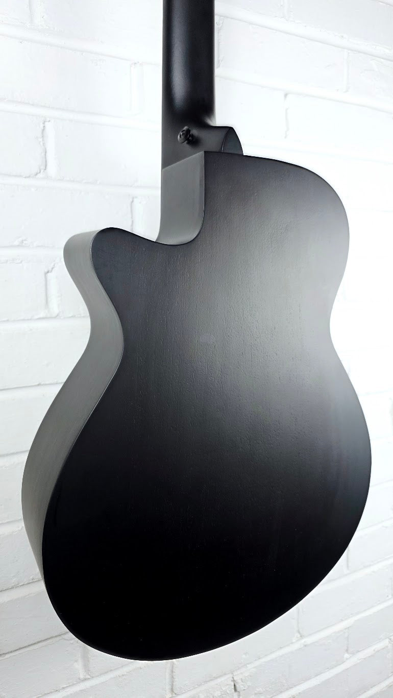IBANEZ AEG271-BOT 7 STRING ELECTRO ACOUSTIC GUITAR MATTE BLACK