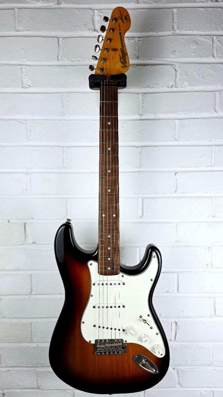 VINTAGE THOMAS BLUG SIGNATURE SERIES ELECTRIC GUITAR HYBRID SUNBURST