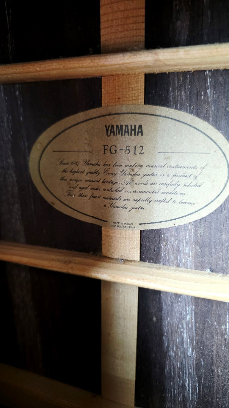 YAMAHA FG512 12 STRING ACOUSTIC GUITAR NATURAL