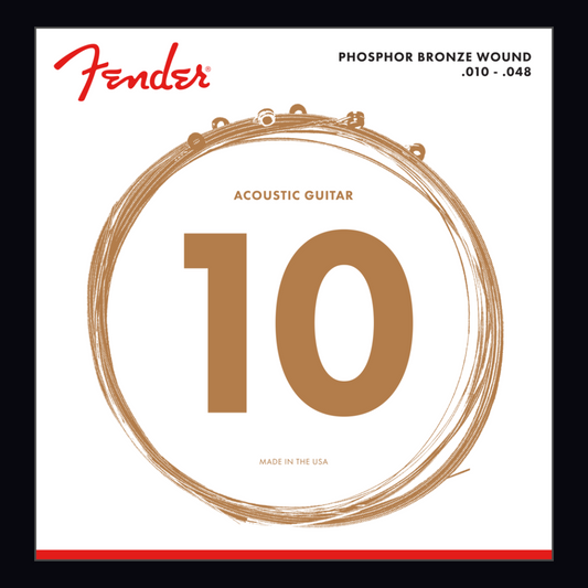 FENDER PHOSPHOR BRONZE ACOUSTIC GUITAR STRINGS (10–48)