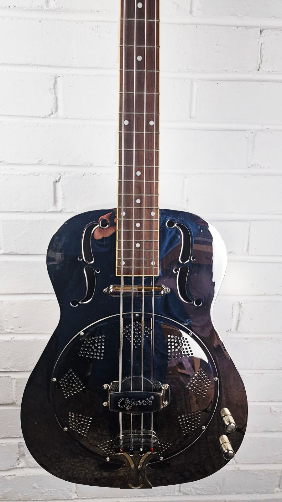 OZARK 3516 ELECTRO ACOUSTIC RESONATOR BASS GUITAR