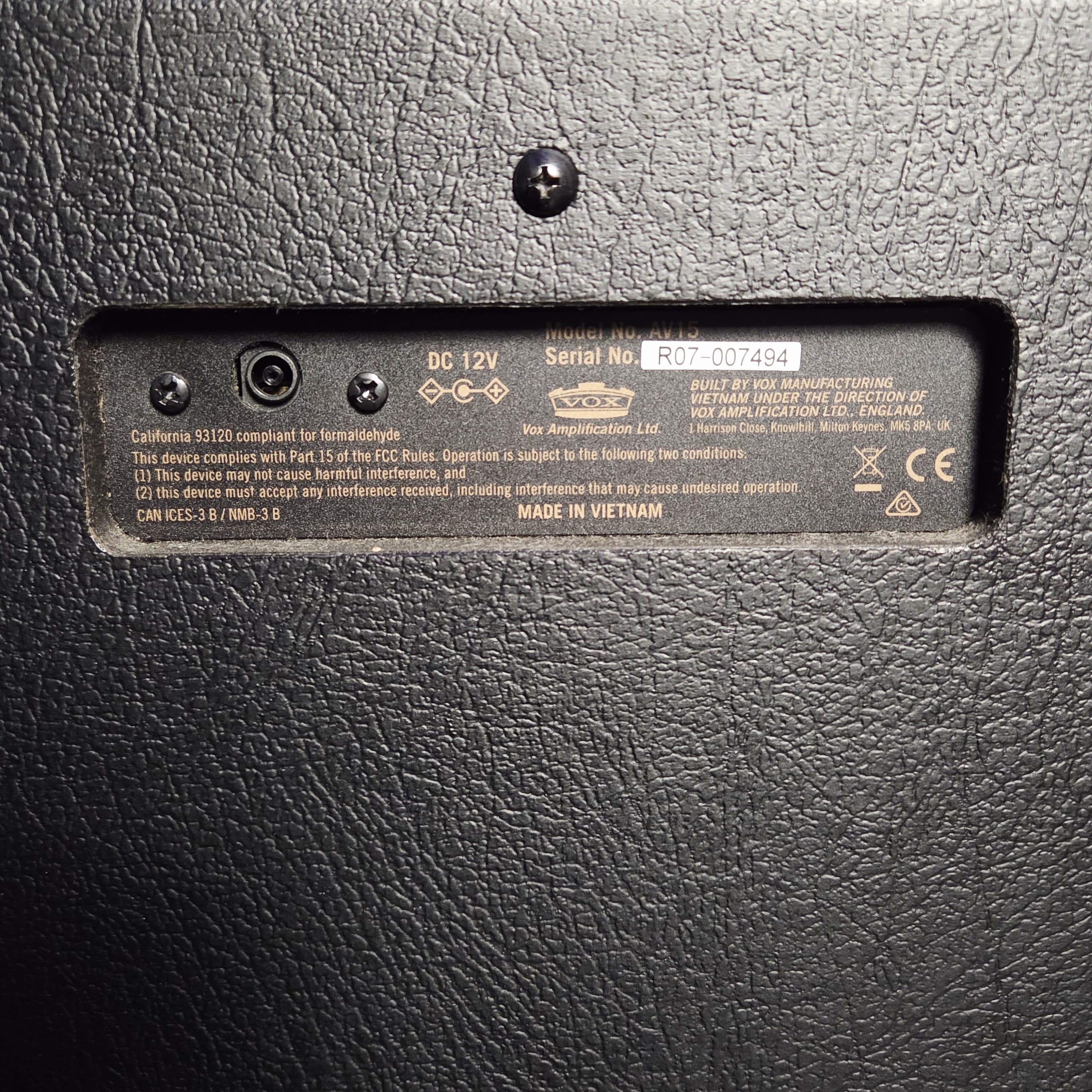 VOX AV15 ANALOG GUITAR MODELING AMP