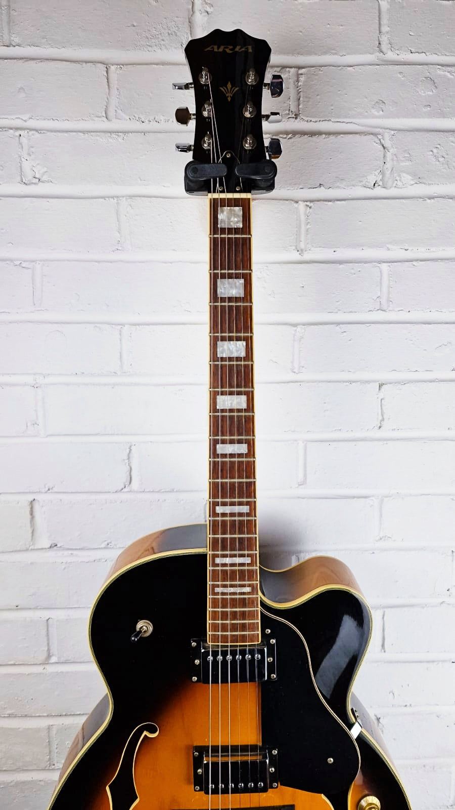 ARIA FA65 HOLLOW BODY SUNBURST JAZZ ELECTRIC GUITAR