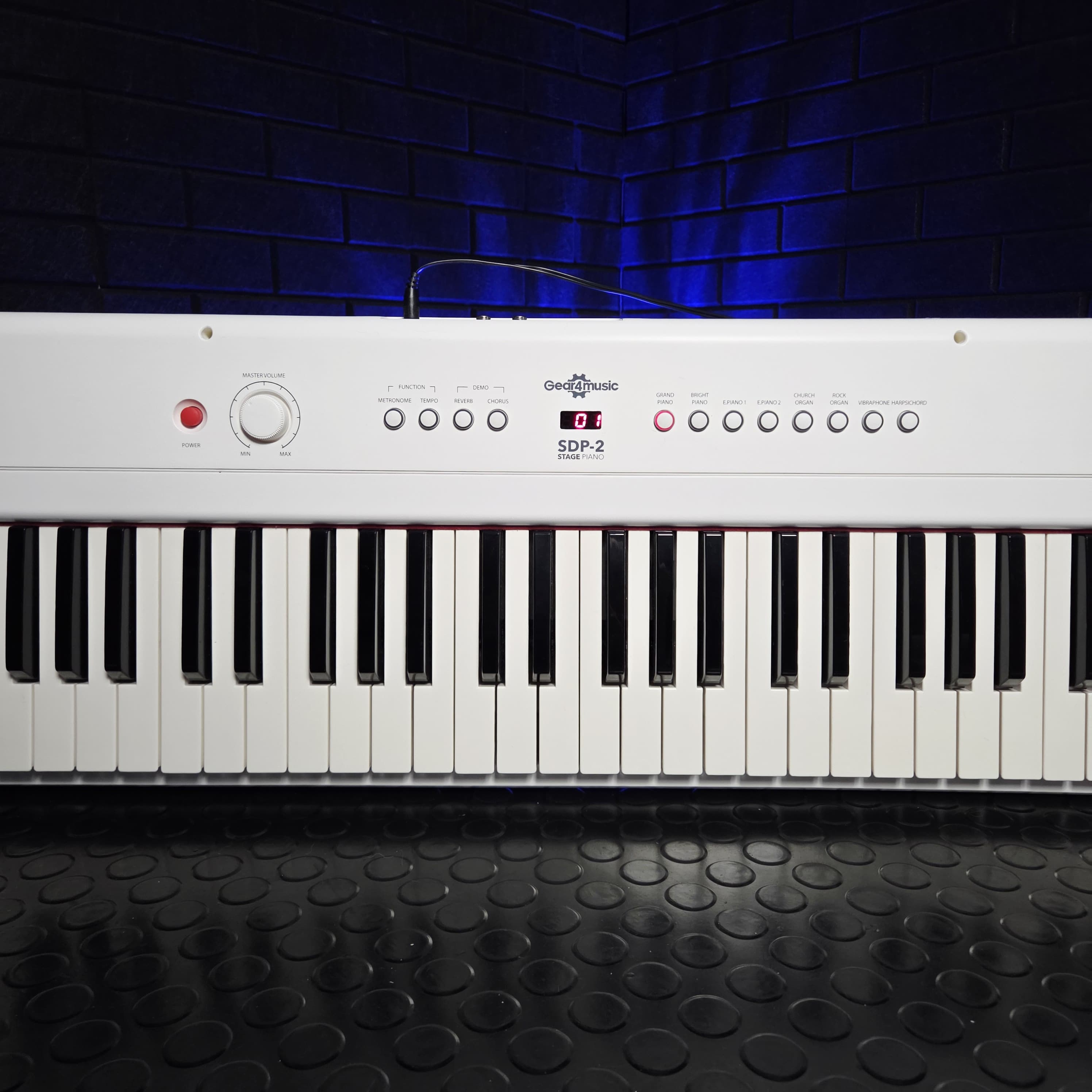 GEAR4MUSIC SDP-2 STAGE PIANO WHITE 88 KEY TOUCH SENSTIVE