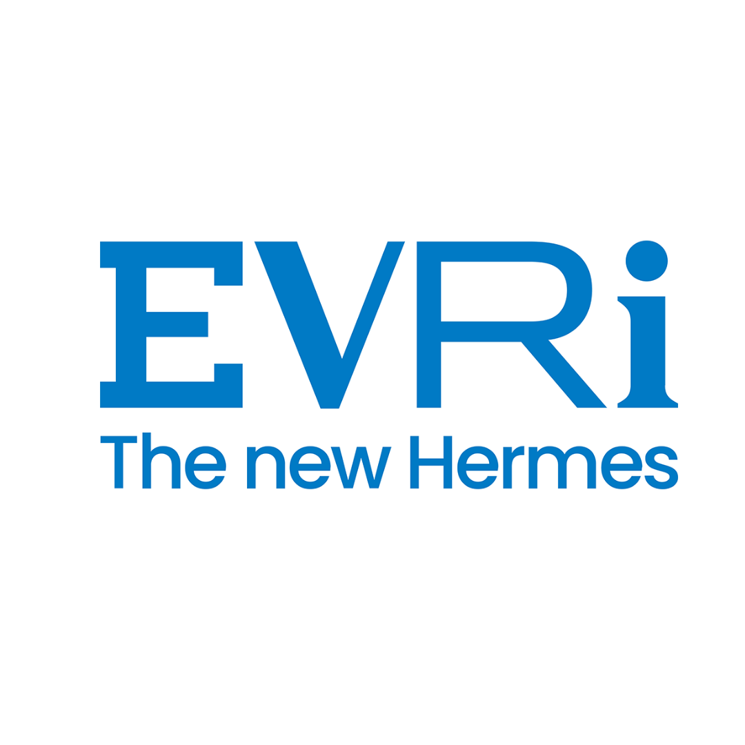 A graphic of the "Evri" logo, one of the couriers that Gear Up Music use for collecting instruments