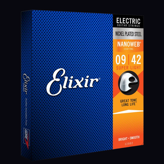 ELIXIR NANOWEB NICKEL WOUND ELECTRIC GUITAR STRINGS 9-42 (12002)
