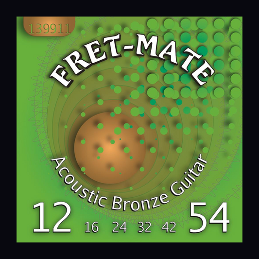 FRETMATE BRONZE ACOUSTIC GUITAR STRINGS MEDIUM LIGHT 12-54