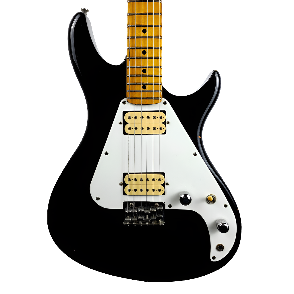 KAWAI AQUARIUS BLACK 1980s ELECTRIC GUITAR