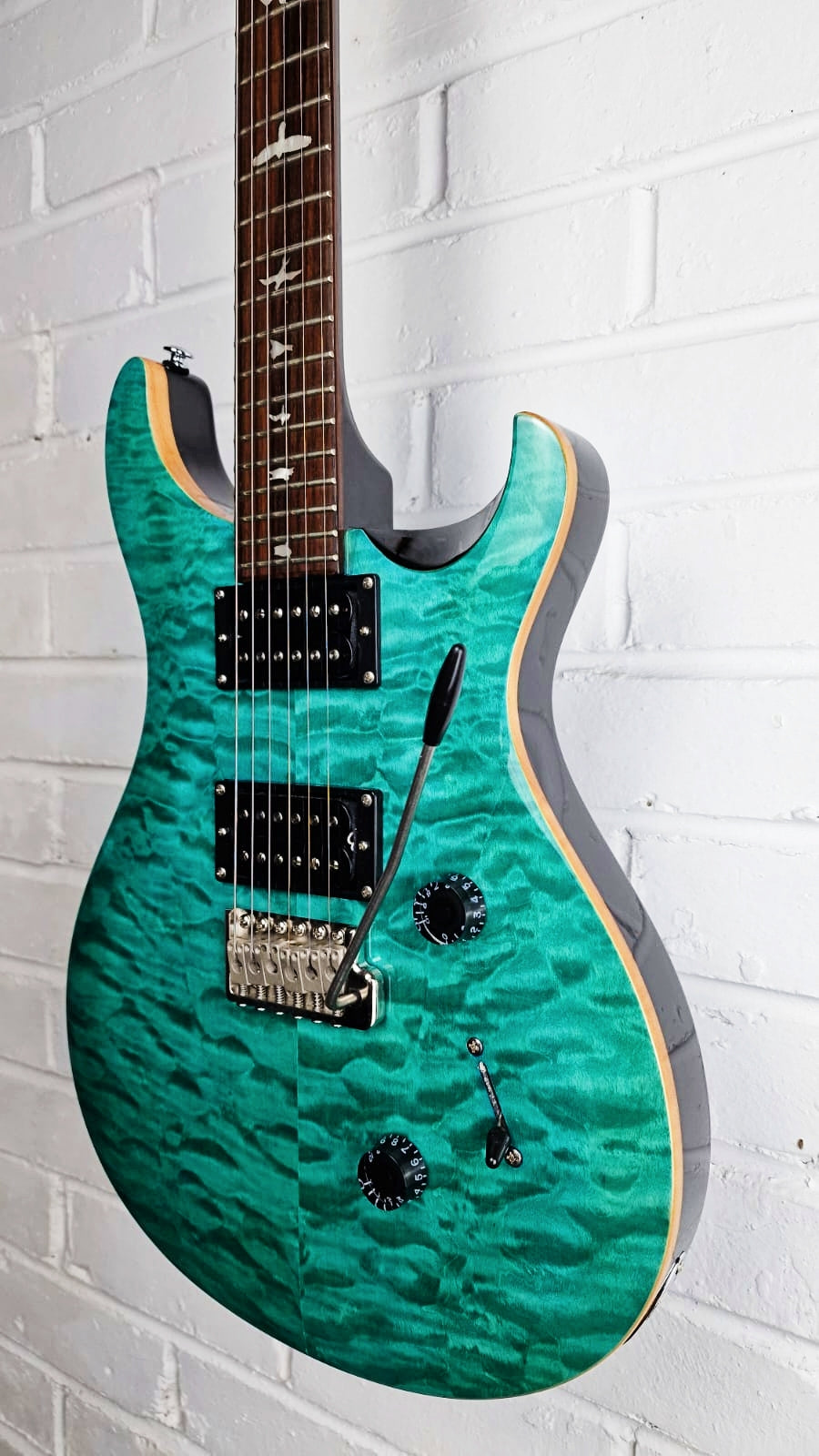 PRS SE 24 CUSTOM TURQUOISE QUILT ELECTRIC GUITAR